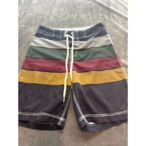 Billabong Shorts Mens 31 Beach Swimming Board Shorts Stripe Cargo Pocket